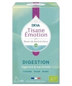 Tisane Emotion aux Fleurs de Bach - Digestion BIO, 20 sachets